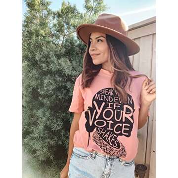 FASHGL RBG Shirt Ruth Bader Ginsburg Shirt RBG Tshirt for Women Ruth Tee Shirt Speak Your Mind Tee R...