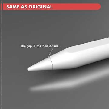 MEKO 4 Pack Replacement Tips for Apple Pencil 1st Gen & 2nd Gen, Pen Nibs for iPad Pro Pencil- White