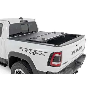 Rough Country Hard Low Profile Truck Bed Cover for Ram 1500 (2019-2025) & 1500 TRX (2021-2025) - Fit...