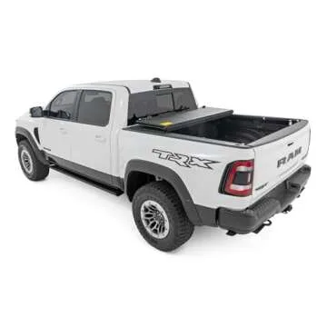 Rough Country Hard Low Profile Truck Bed Cover for Ram 1500 (2019-2025) & 1500 TRX (2021-2025) - Fits 5'7" Bed, Weather-Resistant Tonneau Bed Cover