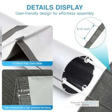 Glamful Heavy-Duty RV Awning Fabric Replacement for Trailers