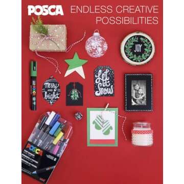 POSCA Acrylic Paint Marker Set - 8 Vibrant Colors