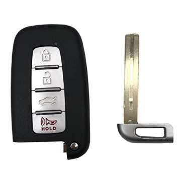 Replacement Key Fob Case Shell Fit for Hyundai Sonata 2011-2015/ Elantra 2011-2013/ Genesis 2009-2014/ Veloster 2011-2017 SY5HMFNA04 (1)