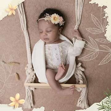 M&G House Newborn Photography Wooden Swing Prop