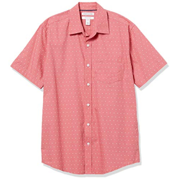 Amazon Essentials Men's Regular-Fit Short-Sleeve Poplin Shirt - The Perfect Blend of Comfort and Sty...