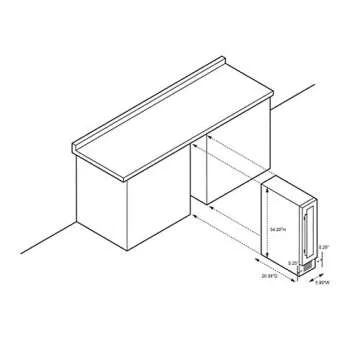 NewAir 6" Built-in or Freestanding 7 Bottle Wine Fridge, Bar Cabinet Mini Wine Cooler with Beech Wood Shelves, Stainless Steel Wine Cellar for Red, White, and Sparkling Wine