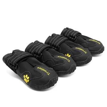 MOKCCI Truelove Dog Boots,Waterproof Dog Booties for Outdoor,Dog Shoes with Reflective Straps for Small Medium Large Dog
