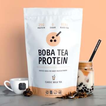 Boba Tea Protein Classic Milk Tea - 25g Grass-Fed Whey & Real Ingredients
