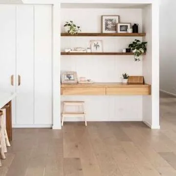 QEEIG 55-inch Rustic Brown Floating Shelves for Home Decor