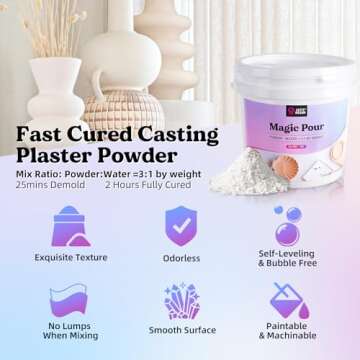 LET'S RESIN Resin Casting Powders 3000g, Fast Cured Casting Resin Kit for Beginners,20~30 Minutes De...