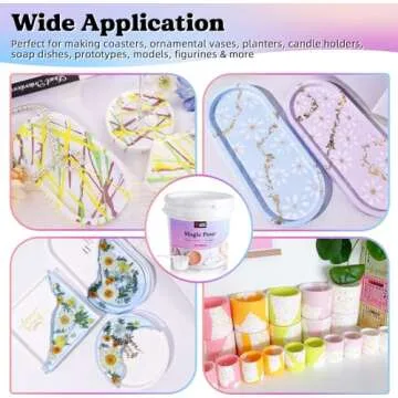 LET'S RESIN Resin Casting Powders 3000g, Fast Cured Casting Resin Kit for Beginners,20~30 Minutes De-Mold, Water Activated Plaster Powder Casting Kit for Resin Molds, Easy Mixing & Self Leveling