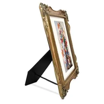 SIMON'S SHOP Picture Frames 8x10 Baroque Frame with Corner Ornaments for 8 by 10 Photos, Gold, Wall and Tabletop Decor