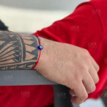 Genuine Evil Eye Protection Bracelet – Adjustable Red String Talisman | Handmade Kabbalah Mal de O...