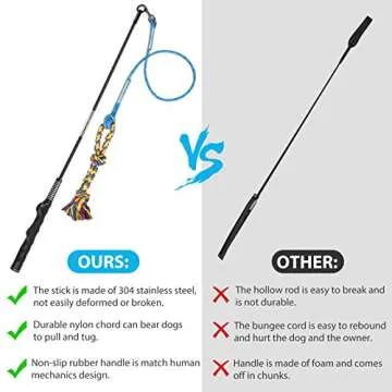 Durable Flirt Pole Dog Toy for Interactive Fun and Training