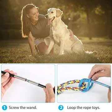 Durable Flirt Pole Dog Toy for Interactive Fun and Training