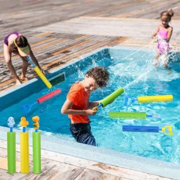 LQYoyz Water Gun, 6 Pack Super Water Soaker Blaster Squirt Guns 40 Ft Water Shooter Swimming Pool Beach Summer Party Outdoor Water Game Fighting Toys for Kids Boys Girls