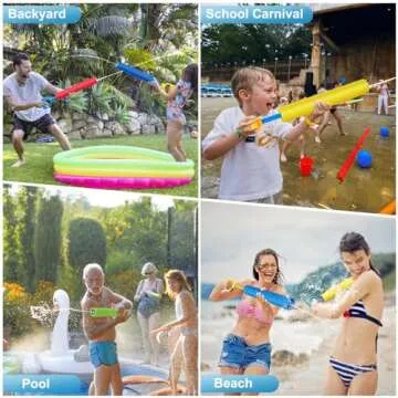 LQYoyz Water Gun, 6 Pack Super Water Soaker Blaster Squirt Guns 40 Ft Water Shooter Swimming Pool Beach Summer Party Outdoor Water Game Fighting Toys for Kids Boys Girls