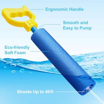 LQYoyz Water Gun, 6 Pack Super Water Soaker Blaster Squirt Guns 40 Ft Water Shooter Swimming Pool Beach Summer Party Outdoor Water Game Fighting Toys for Kids Boys Girls