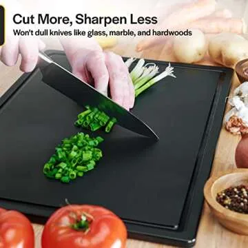 Commercial Grade Cutting Board with Juice Groove - 18x12 Inch