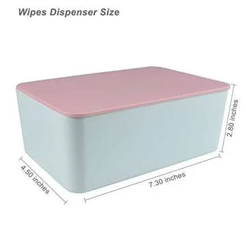 Diaper Wipes Dispenser, Tissue Storage Box Case, Wet Wipe Dispenser Holder with Lid for Home, Office...