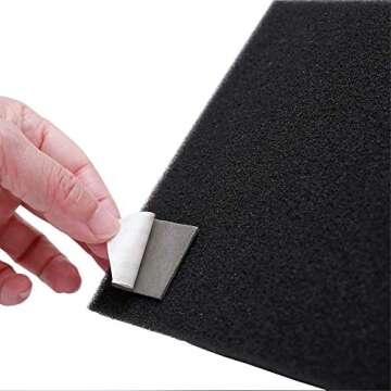 TRUE NORTH Bass Traps w/Adhesive 8 Pack - Recording Studio Acoustical Treatments - Studio Foam Bass Trap Panel Acoustic Treatment - Sound Foam Corner to Trap Bass, Bass Traps Acoustic Foam Corner