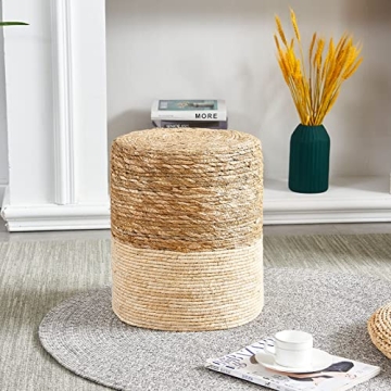 Cplxroc Pouf Ottoman - Handmade Seagrass Braided Floor Chair