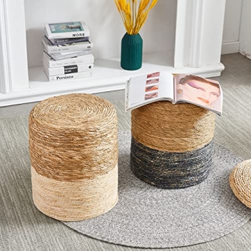 Cplxroc Pouf Ottoman - Handmade Seagrass Braided Floor Chair