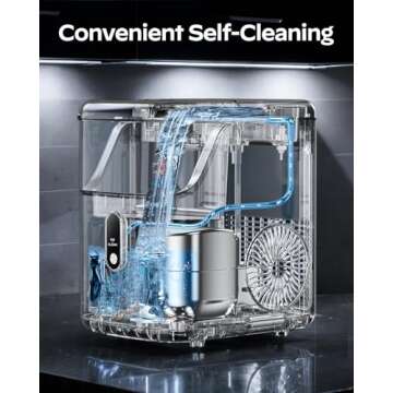 Totnz Nugget Countertop Ice Maker，Chewable Pellet Ice Machine with 35lbs for Home Kitchen Officce