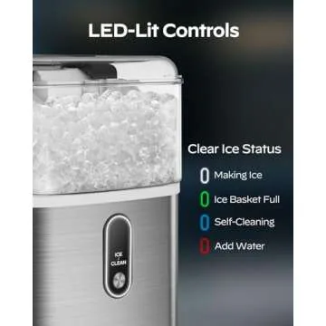 Totnz Nugget Countertop Ice Maker，Chewable Pellet Ice Machine with 35lbs for Home Kitchen Officce