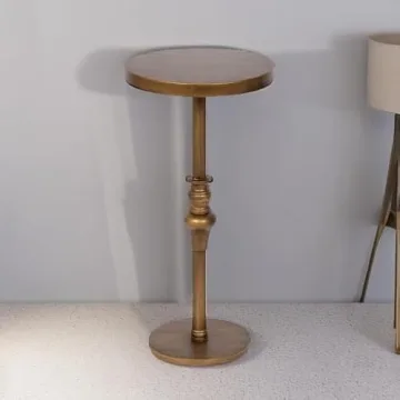 Stratton Rustic Pedestal Table - Perfect for Small Spaces