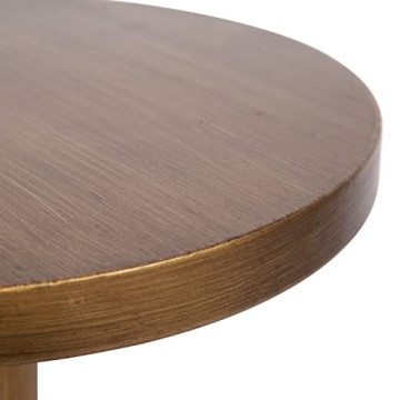 Stratton Rustic Pedestal Table - Perfect for Small Spaces