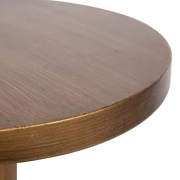 Stratton Rustic Pedestal Table - Perfect for Small Spaces