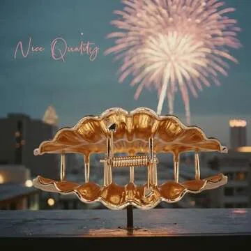 Gold Shell Hair Claw Clips for Women - Perfect Styling Accessory