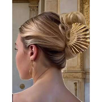 Gold Shell Hair Claw Clips for Women - Perfect Styling Accessory