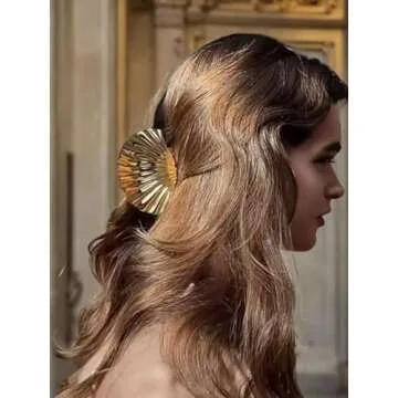 Gold Shell Hair Claw Clips for Women - Perfect Styling Accessory