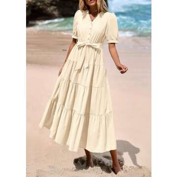 Stylish PRETTYGARDEN Women's Summer Midi Dress 2025