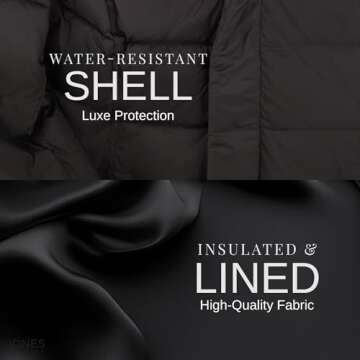 Jones New York Women's Long Puffer Coat for Winter Warmth