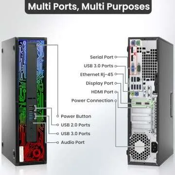 BTO HP G2 RGB Gaming PC Desktop – Intel Core i5 6th Gen, 16GB DDR4 Ram, 1TB SSD, NVIDIA GeForce GTX 1050 Ti 4GB, New 24 Inch Monitor, Windows 10 Pro – Computer Tower for PC Gamer (Renewed)