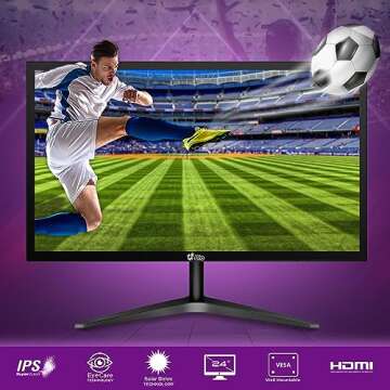 BTO HP G2 RGB Gaming PC Desktop – Intel Core i5 6th Gen, 16GB DDR4 Ram, 1TB SSD, NVIDIA GeForce GTX 1050 Ti 4GB, New 24 Inch Monitor, Windows 10 Pro – Computer Tower for PC Gamer (Renewed)