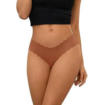 DEANGELMON Womens Seamless Bikinis Underwear Invisible No Show Panties Hipster Stretch Cheeky Multi Pack(7P4,XL-new)