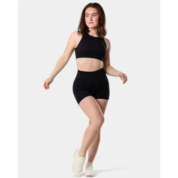 Kamo Fitness Featherlite Enhance 6" Women's Biker Shorts - Hidden Scrunch, No Front Seam, Soft Light...