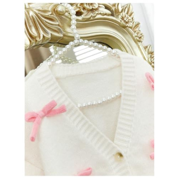 SHENHE Cute Bow Button Down Cardigan for Stylish Girls