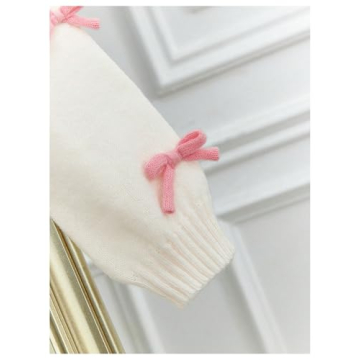 SHENHE Cute Bow Button Down Cardigan for Stylish Girls