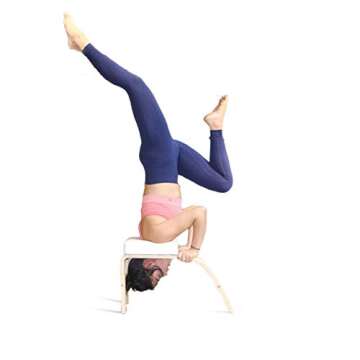 THUNDESK Yoga Inversion Bench,Yoga Headstand Prop,Upside Down Chair for Balance Training, Core Stren...