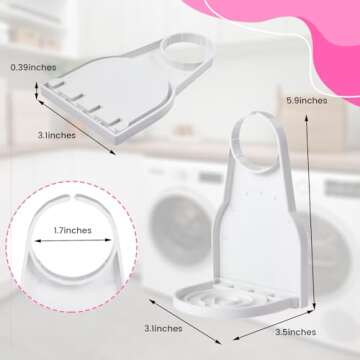 Aiptosy 2 Pack Laundry Detergent Cup Holder, Detergent Drip Catcher Laundry Dispenser for Liquid Detergent, No More Mess or Leak, Keep Washer Dryer and Laundry Floor Clean and Organize