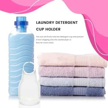 Aiptosy 2 Pack Laundry Detergent Cup Holder, Detergent Drip Catcher Laundry Dispenser for Liquid Detergent, No More Mess or Leak, Keep Washer Dryer and Laundry Floor Clean and Organize