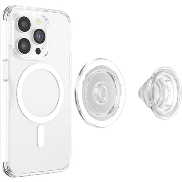 Clear PopSockets Phone Grip with MagSafe Adapter