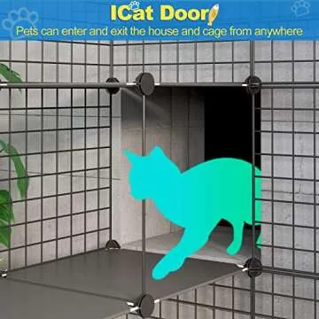 Eiiel DIY Catio Outdoor Cat Enclosure;Large Cage Cat House with 6 Jumping Platforms for Play Catio with Large Entrance Easy to Clean