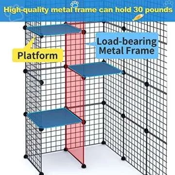 Eiiel DIY Catio Outdoor Cat Enclosure;Large Cage Cat House with 6 Jumping Platforms for Play Catio with Large Entrance Easy to Clean