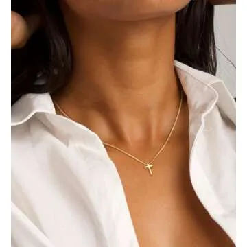 Carffordo Gold Cross Necklace for Women - Elegant Gift